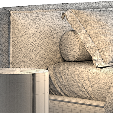 Minimalist Comfort Bed 3D model image 1 