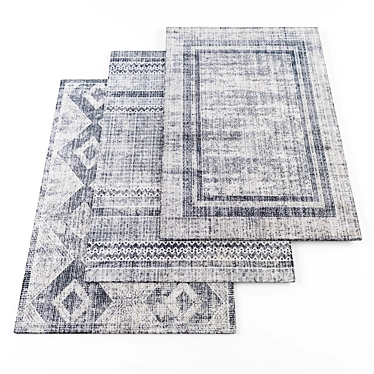 High-Resolution Rugs: 5-Piece Random Set 3D model image 1 