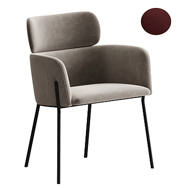 CB2 Azalea Brown Chair: Elegant and Stylish Seating 3D model image 1 