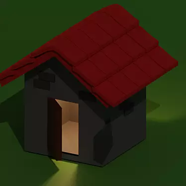 Mini Low-Poly House: Perfect for 3D Animation! 3D model image 1 