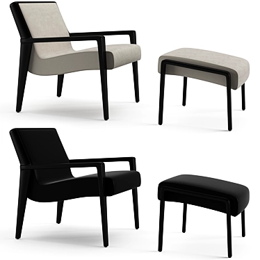 Nairobi Lounge Chair: Luxury Comfort for Your Home 3D model image 1 