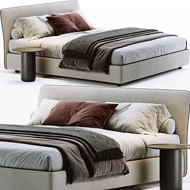 Elegant Bonaldo Tonight Bed 3D model image 1 