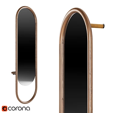 Elegant Porada Backstage Mirror 3D model image 1 