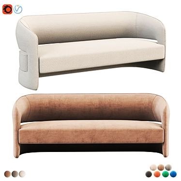 Elegant Ambra Sofa for Luxurious Living 3D model image 1 