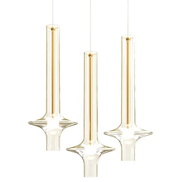 Sleek Elegance Pendant Lamp 3D model image 1 