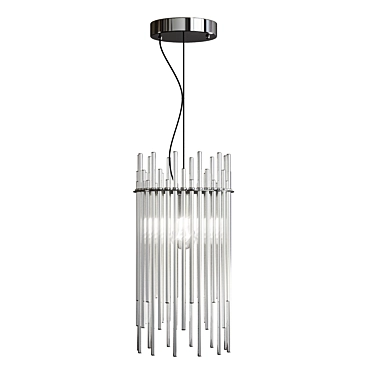 Modern Clear Glass Lamp (Chrome) 3D model image 1 