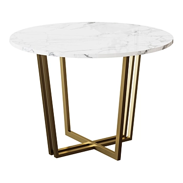 Elegant Round Dining Table 3D model image 1 