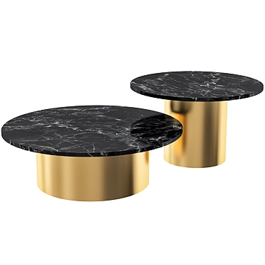 Sleek Black Coffee Table: Reimond 3D model image 1 