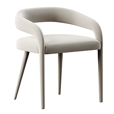 Elegant Lisette White Chair 3D model image 1 