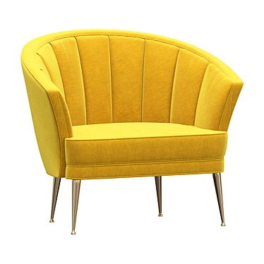 Lux Velvet Armchair: Maya 3D model image 1 