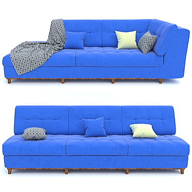 Blue Velvet Sofa 002