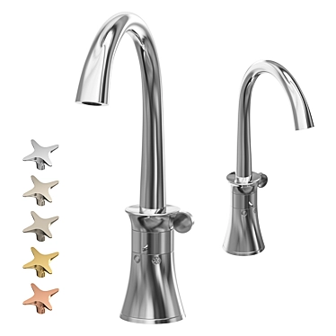 Stella 130 Single-Hole Washbasin Mixer 3D model image 1 