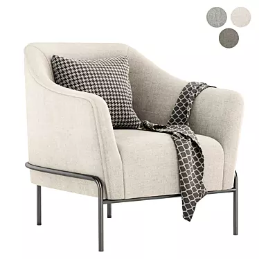 CALVIN Armchair: Sleek, Stylish, and Exceptionally Comfortable 3D model image 1 