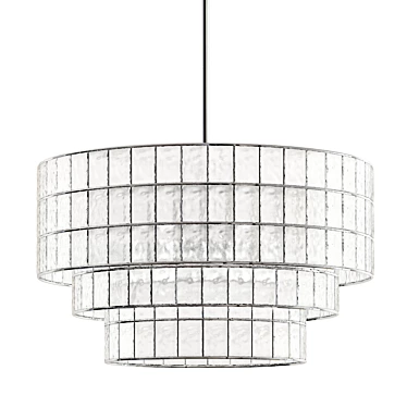 Capiz Tiered Chandelier 3D model image 1 