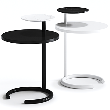 Sleek Acute Side Table 3D model image 1 