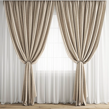 Title: Polygonal Curtain Model 3D model image 1 