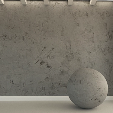 Vintage Concrete Wall Texture 3D model image 1 