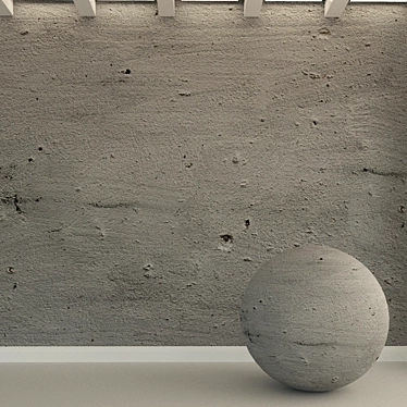 DecoLoft Grey Concrete Wall 3D model image 1 