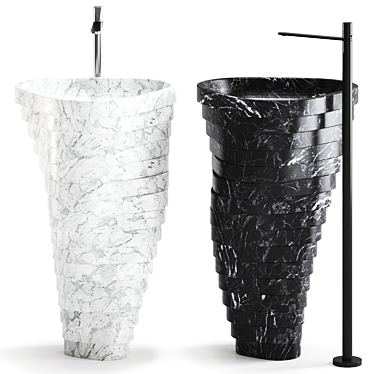 Vortice Freestanding Washbasin: Sleek Design by Antonio Lupi 3D model image 1 