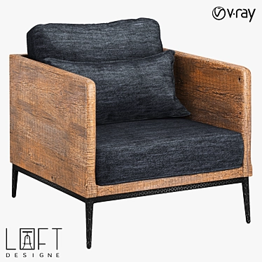 Cozy LoftDesign Armchair 3D model image 1 