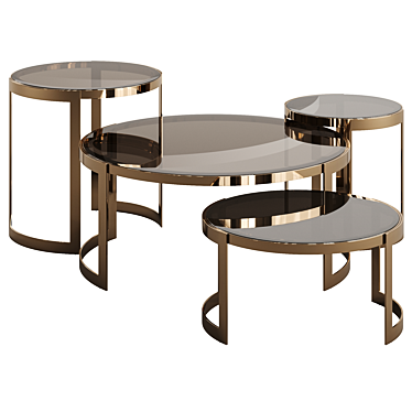 Fendi Anya Glass 2021 Coffee Table: Elegant and Modern Statement 3D model image 1 