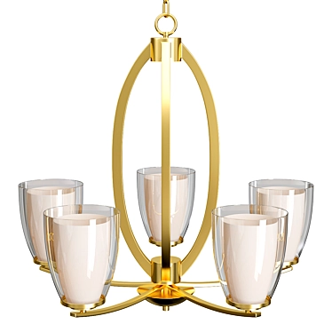 Sophisticated Stiffel Avira Chandelier 3D model image 1 