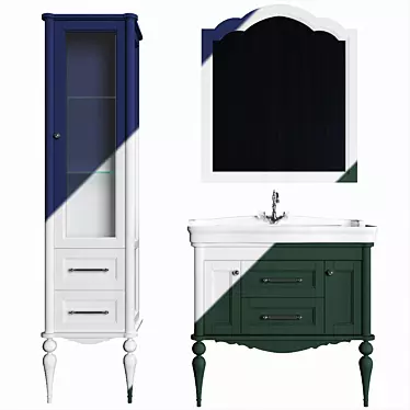 ValenHouse Aesthetics 100 - Elegant Vanity Unit with Sink 3D model image 1 