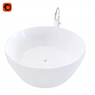 Luxurious Lugo Freestanding Bathtub 3D model image 1 