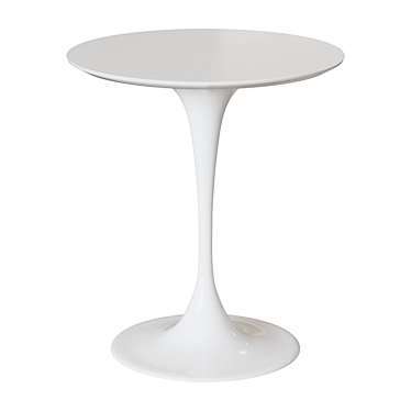 EERO SAARINEN STYLE TULIP TABLE - White Glossy MDF Top (D70) 3D model image 1 