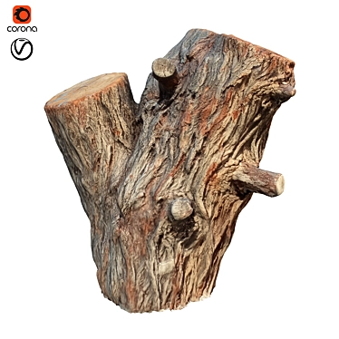 14-Inch Tree Trunk Sculpture 3D model image 1 