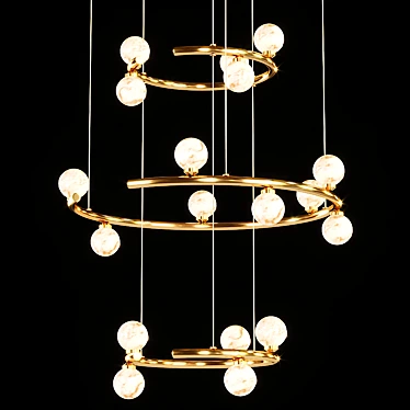 Luxury Imerense Chandelier: Elegant Design 3D model image 1 