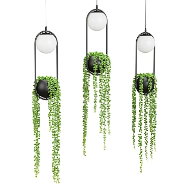 Nordic Sky Garden Lamp with Plant 3D model image 1 