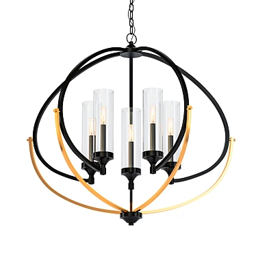 Elegant 5-Light Chandelier 3D model image 1 