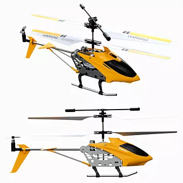 RC Mini Helicopter: Remote Control, PBR Textures, 3D Model 3D model image 1 