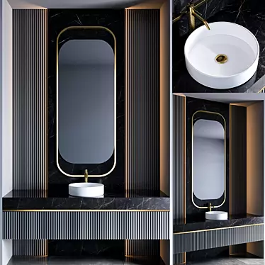 Elegant Gessi Bathroom Furniture 3D model image 1 