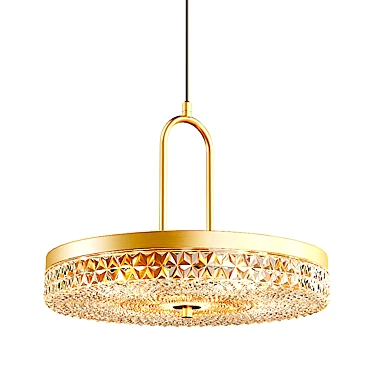 Elegant Gold Pendant Lamp 3D model image 1 