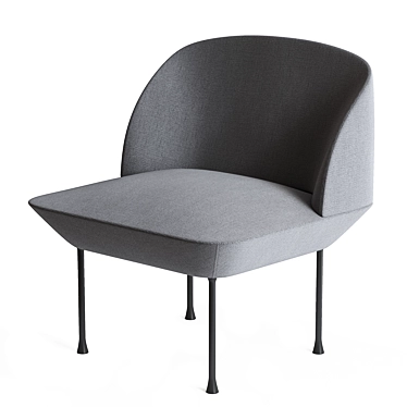 Minimalist Scandinavian Oslo Armchair 3D model image 1 