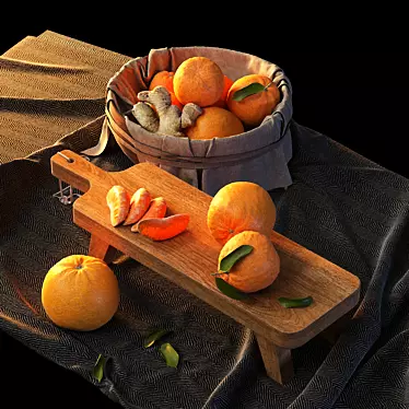 Tropical Spice Kitchen Decor Set 3D model image 1 