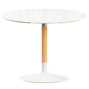 Elegant Swirl Round Dining Table 3D model image 1 