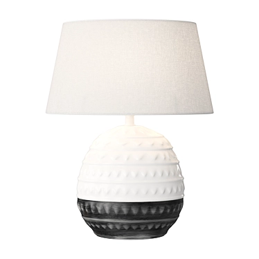 Modern Oval Ceramic Table Lamp 3D model image 1 