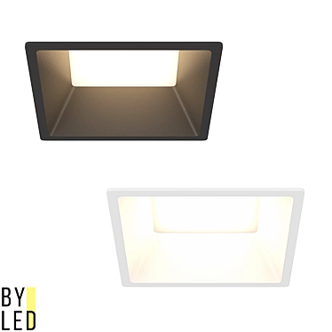 Byled Crater SQ LED Recessed Light 3D model image 1 