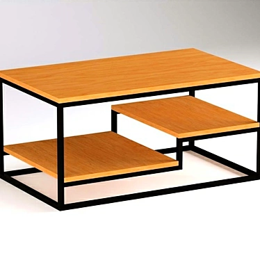 Modern 2-Shelf Mensola Table 3D model image 1 