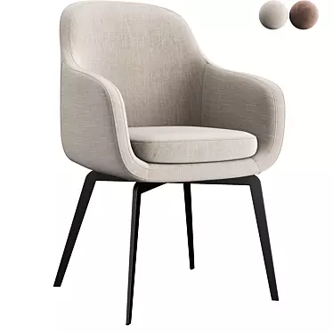 Modern Fabric Belt Chair 3D model image 1 