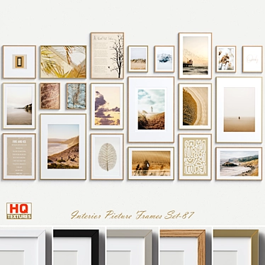 Neutral Landscape Nature Picture Frames 3D model image 1 