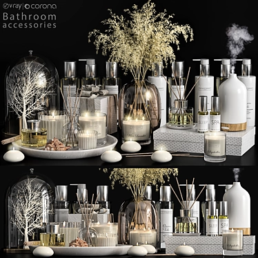 2015 Bathroom Accessories Set 3D model image 1 