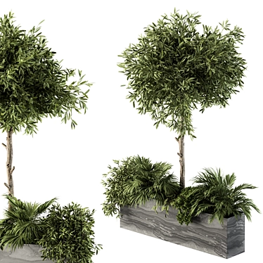 Garden Oasis: Outdoor Plant Set 3D model image 1 
