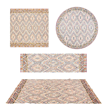 Versatile Rug Set - 8 Pieces 3D model image 1 