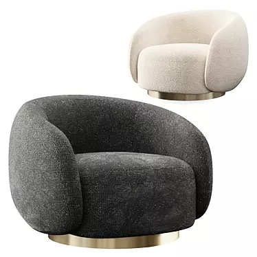 Elegant Brice Swivel Chair 3D model image 1 