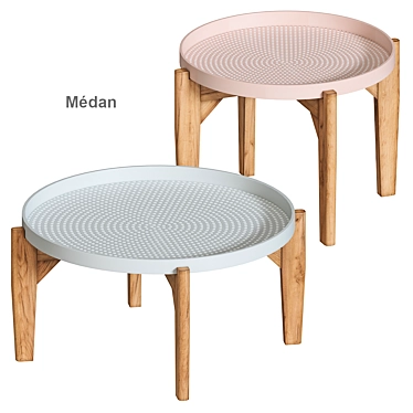 Médan Acacia & Cement Coffee Table 3D model image 1 