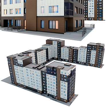 Urban Heights: Modern Residential Complex 3D model image 1 